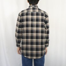 画像3: PENDLETON "MASON" オンブレーチェック柄 コットンボタンダウンシャツ M (3)
