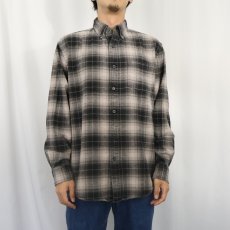 画像2: PENDLETON "MASON" オンブレーチェック柄 コットンボタンダウンシャツ M (2)