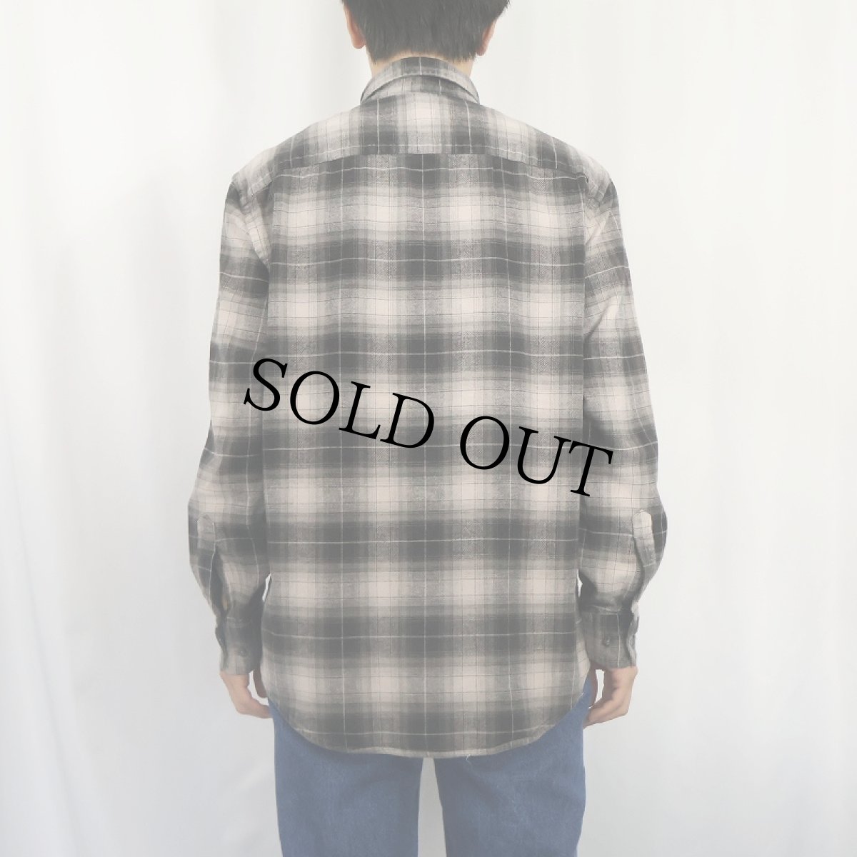 画像3: PENDLETON "MASON" オンブレーチェック柄 コットンボタンダウンシャツ M (3)