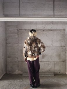 画像6: 70〜80's GNIUNE CHINA RABBIT FUR ラビットファージップジャケット L (6)