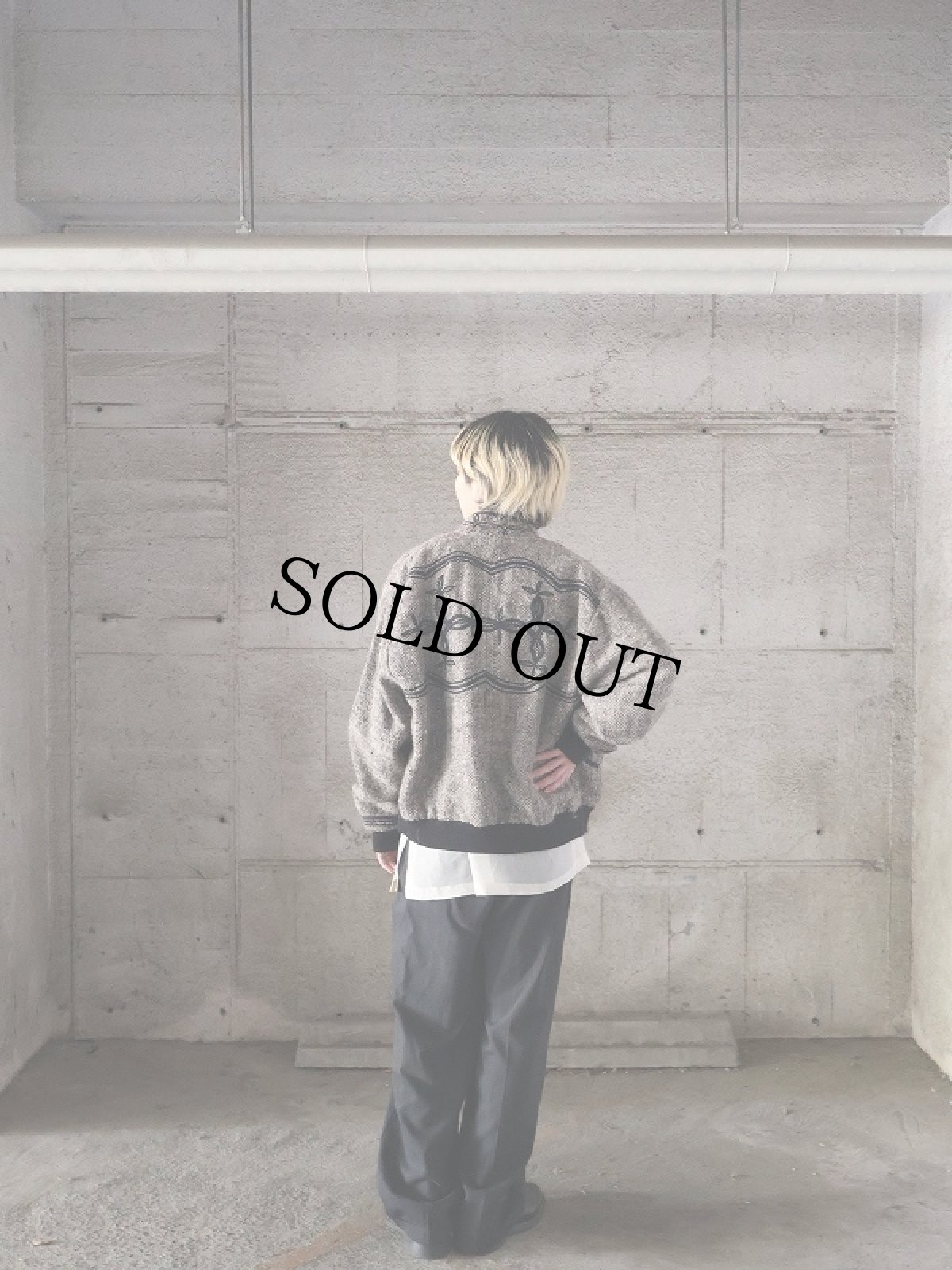 画像1: パイピングデザイン ウールジャケット  (1)