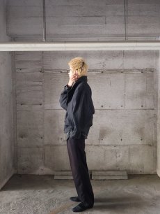 画像5: オフネック デザインウールジャケット DARK GRAY (5)