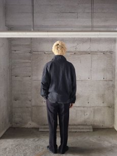 画像6: オフネック デザインウールジャケット DARK GRAY (6)