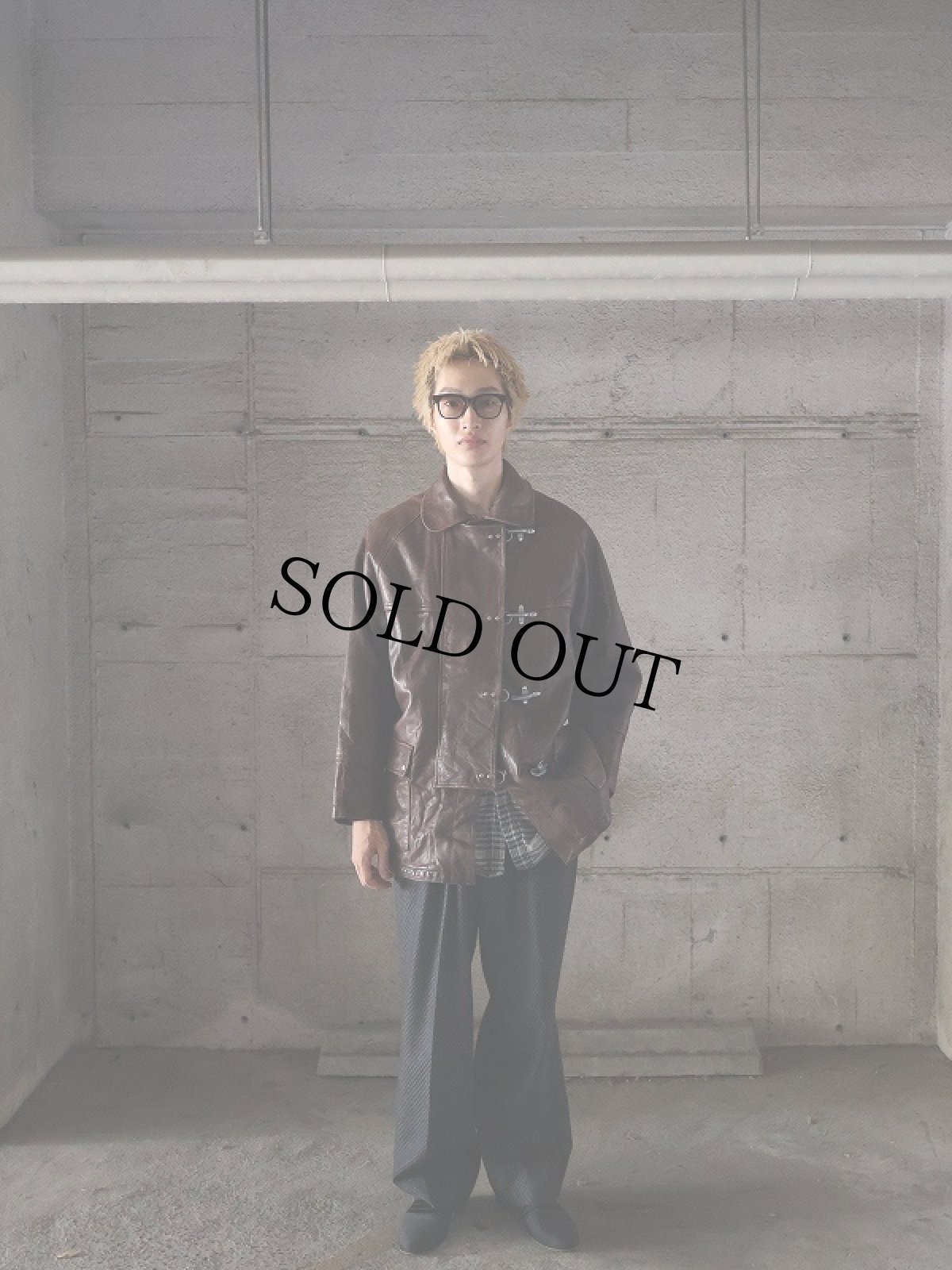 画像3: 80's Fay for EMA レザー ファイヤーマンジャケット M (3)