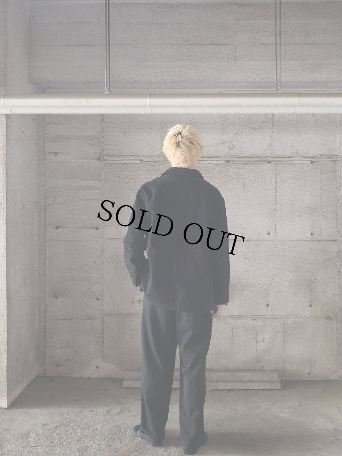 画像5: 90's Terry Lewis ストライプ柄 スエードレザージャケット BLACK L (5)