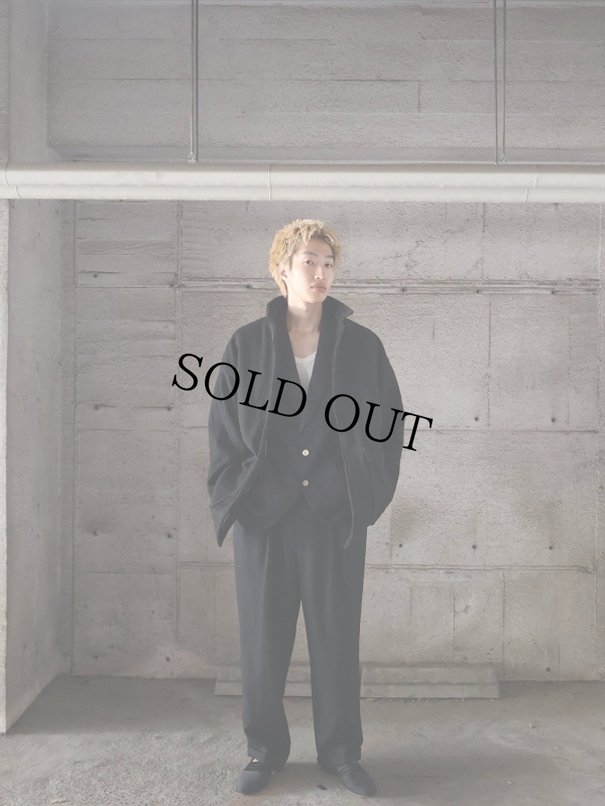 画像1: 80〜90's Manhattan USA製 メルトンウールジャケット BLACK L (1)