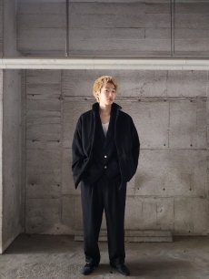 画像1: 80〜90's Manhattan USA製 メルトンウールジャケット BLACK L (1)
