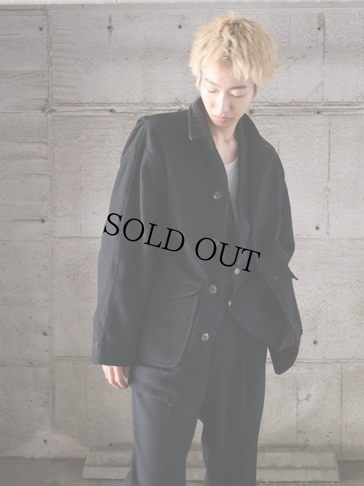 画像3: 80〜90's Manhattan USA製 メルトンウールジャケット BLACK L (3)