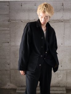 画像3: 80〜90's Manhattan USA製 メルトンウールジャケット BLACK L (3)