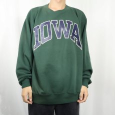 画像2: 90's Champion 青刺繍タグ後期 USA製 "IOWA" プリントスウェット XL (2)