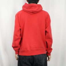 画像3: 90's Champion 青刺繍タグ後期 USA製 ロゴ刺繍 前V スウェットフーディ L (3)