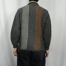 画像3: 60's〜 Puritan ストライプ柄 ウールニットカーディガン SIZE40 (3)