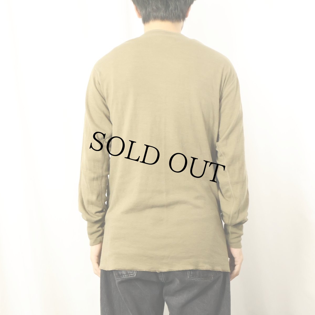 画像3: 90's duofold USA製 ヘンリーネック 無地 2PLYカットソー L (3)