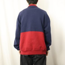 画像3: 90's RUSSELL ATHLETIC USA製 ハーフジップ 2トーンスウェット XL (3)