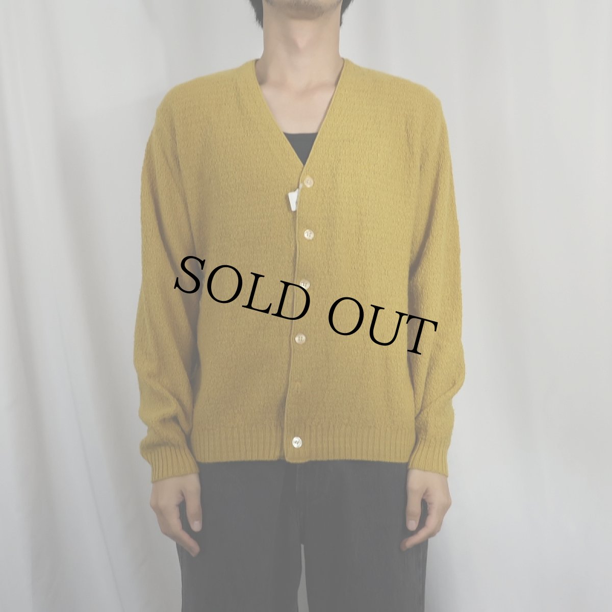 画像2: 70's Manhattan アクリルニットカーディガン L (2)