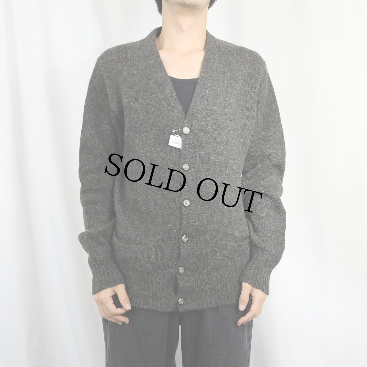 画像2: 60〜70's SEARS SPORTSWEAR キャメルヘア×ウール ニットカーディガン S (2)