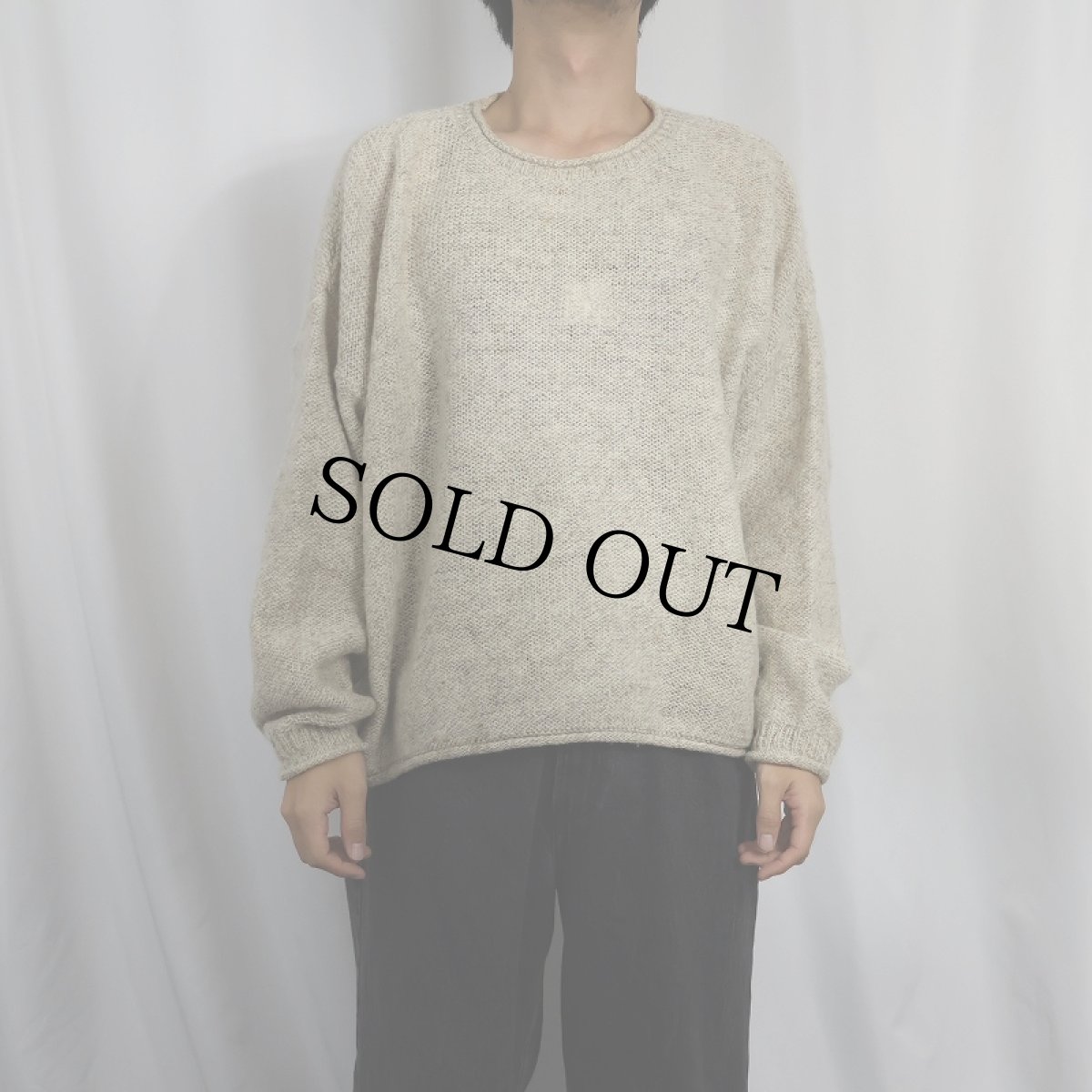 画像2: 90's Woolrich USA製 ウール×ナイロン ロールネックニットセーター XL (2)