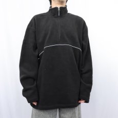 画像2: GAP "GAP ATHLETIC" リフレクターデザイン ハーフジップ フリースプルオーバージャケット BLACK XL (2)