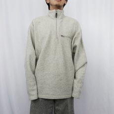 画像3: GAP "GAP ATHLETIC" ロゴ刺繍 ハーフジップ フリースプルオーバージャケット L (3)