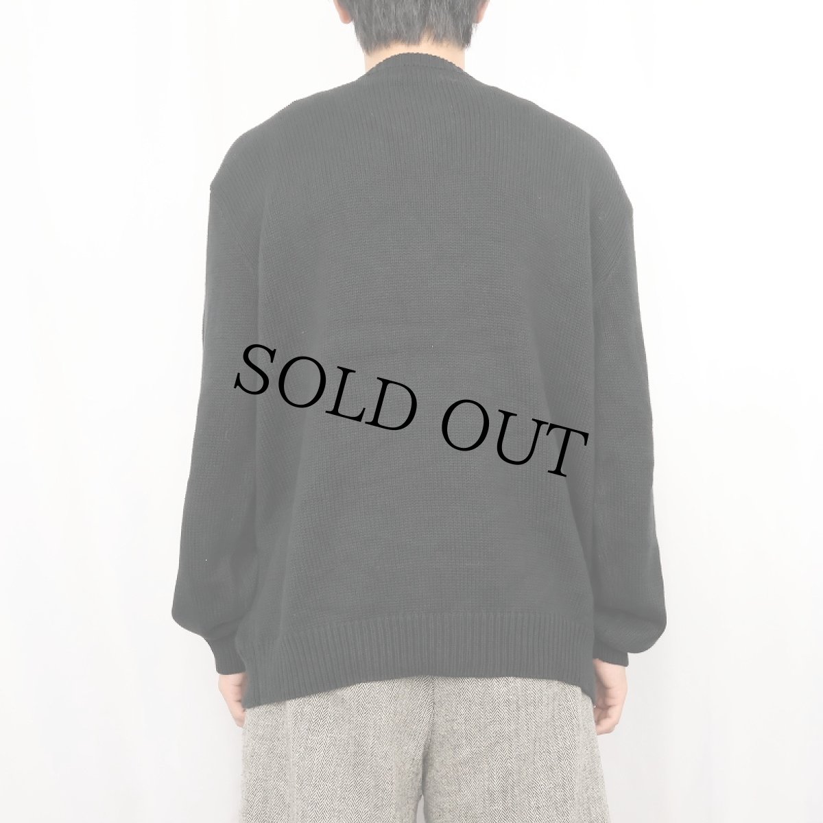 画像3: POLO Ralph Lauren Vネック コットンニットセーター BLACK XL (3)