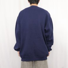 画像3: 90's RUSSELL ATHLETIC USA製 前V 無地スウェット NAVY XLT (3)