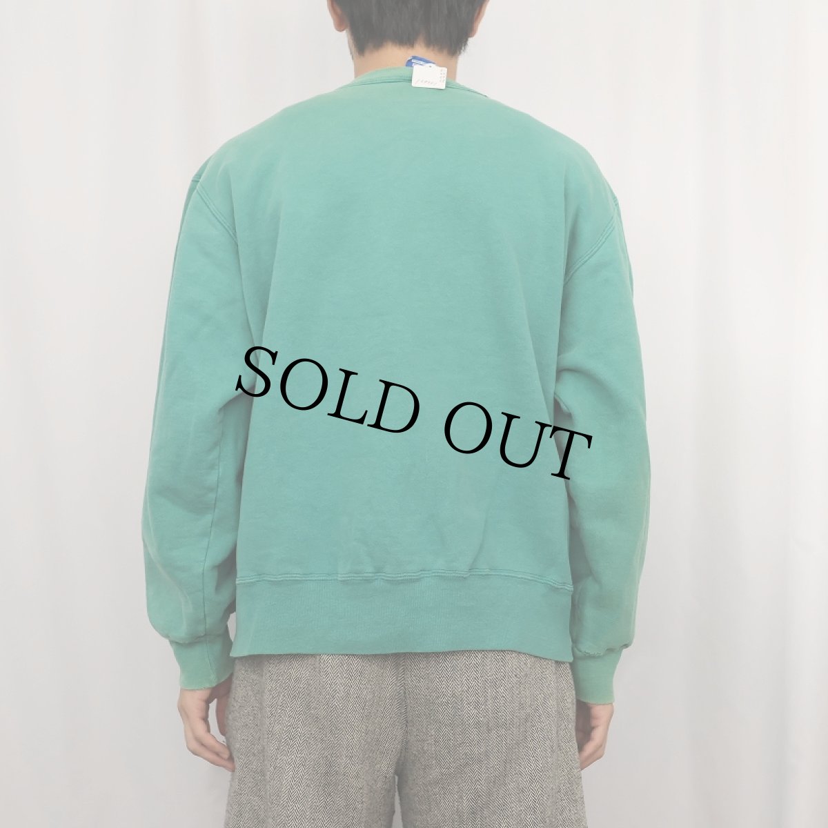 画像3: 80〜90's Champion 青刺繍タグ中期 USA製 ロゴ刺繍 前Vスウェット XL (3)