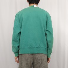 画像3: 80〜90's Champion 青刺繍タグ中期 USA製 ロゴ刺繍 前Vスウェット XL (3)