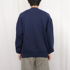 画像3: 90's RUSSELL ATHLETIC USA製 "NOTRE DAME" 前V プリントスウェット NAVY L (3)