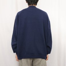 画像3: 90's RUSSELL ATHLETIC USA製 "MICHIGAN" 前V プリントスウェット NAVY XL (3)