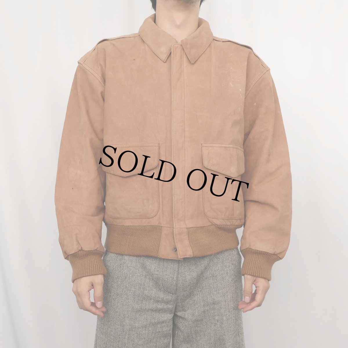 画像2: OUTBROOK "A-2 TYPE" レザーフライトジャケット S (2)