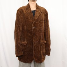 画像2: POLO Ralph Lauren エルボーパッチ付き 太畝コーデュロイ テーラードジャケット XL (2)