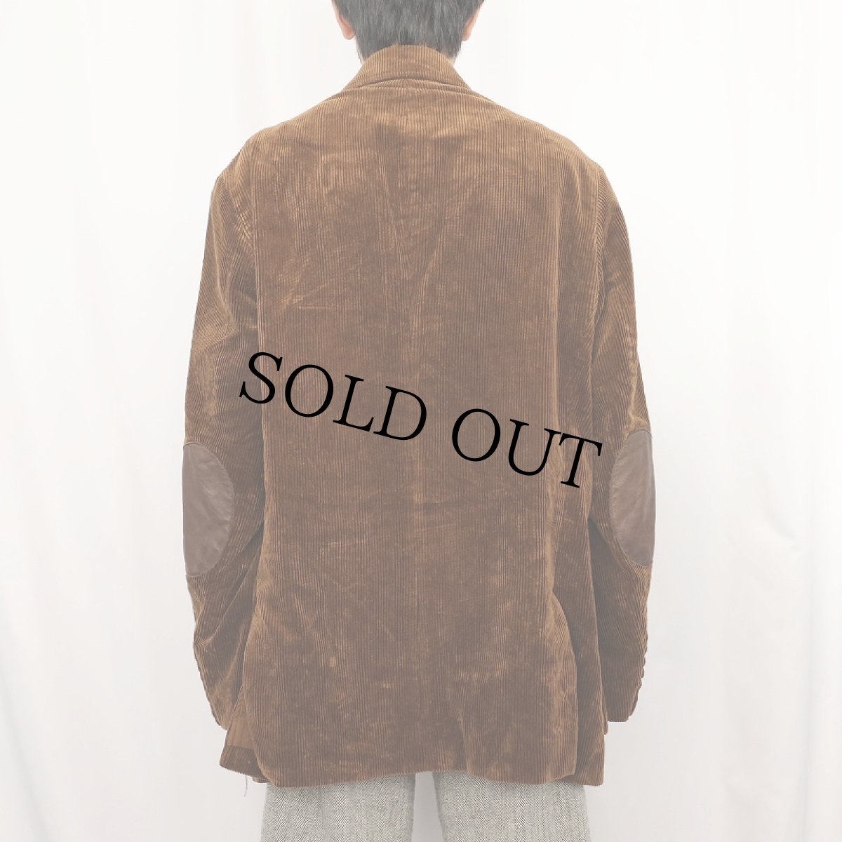 画像3: POLO Ralph Lauren エルボーパッチ付き 太畝コーデュロイ テーラードジャケット XL (3)