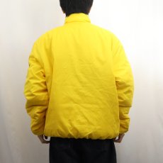 画像6: 90's POLO SPORT Ralph Lauren ロゴパッチ付き 中綿入り リバーシブルプルオーバージャケット L NAVY×YELLOW (6)
