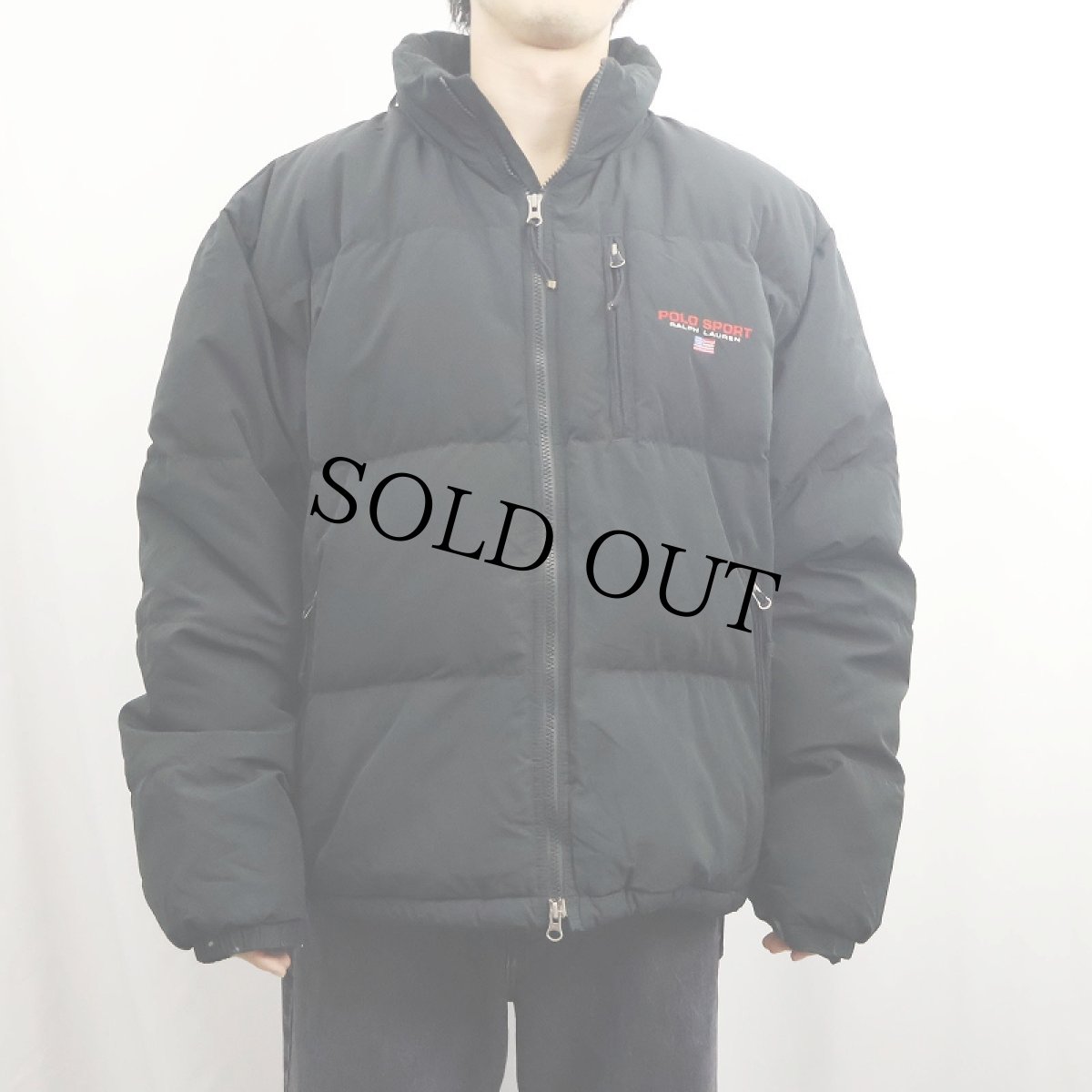 画像3: 90's POLO SPORT Ralph Lauren ロゴ刺繍 ダウンジャケット XXL BLACK (3)