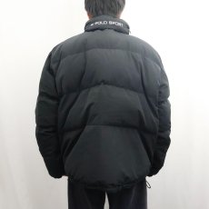 画像4: 90's POLO SPORT Ralph Lauren ロゴ刺繍 ダウンジャケット XXL BLACK (4)