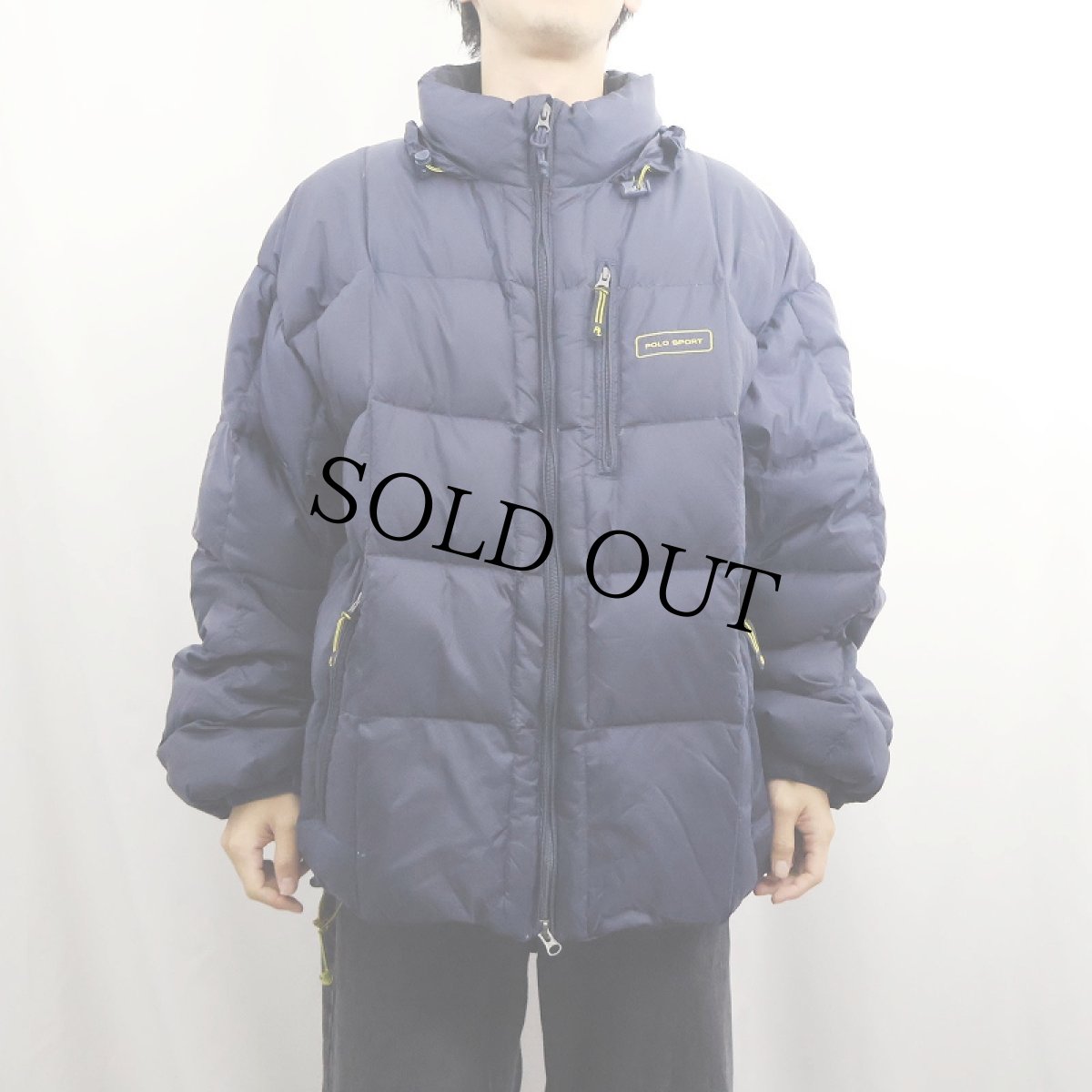 画像2: 90's POLO SPORT Ralph Lauren ロゴ刺繍 キルティングダウンジャケット NAVY XXL (2)