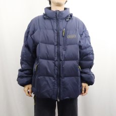 画像2: 90's POLO SPORT Ralph Lauren ロゴ刺繍 キルティングダウンジャケット NAVY XXL (2)