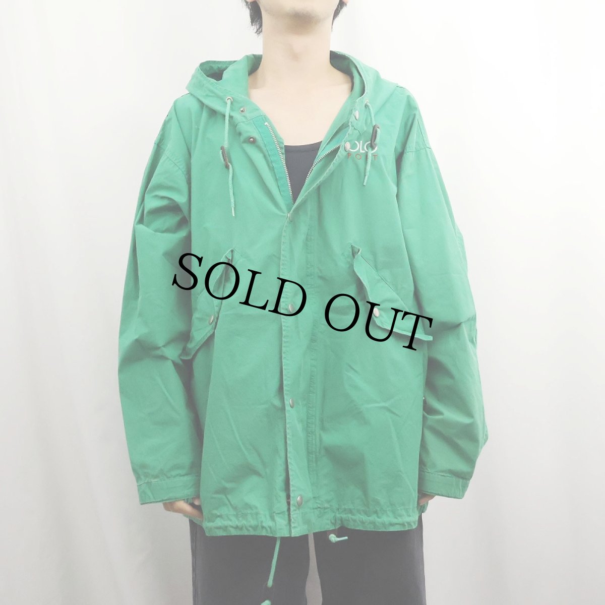 画像5: 90's POLO SPORT Ralph Lauren ロゴ刺繍 コットンパーカー L (5)