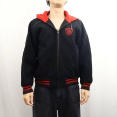 画像3: POLO Ralph Lauren エンブレムパッチ付き ラビットフード メルトンウールジャケット BLACK S (3)