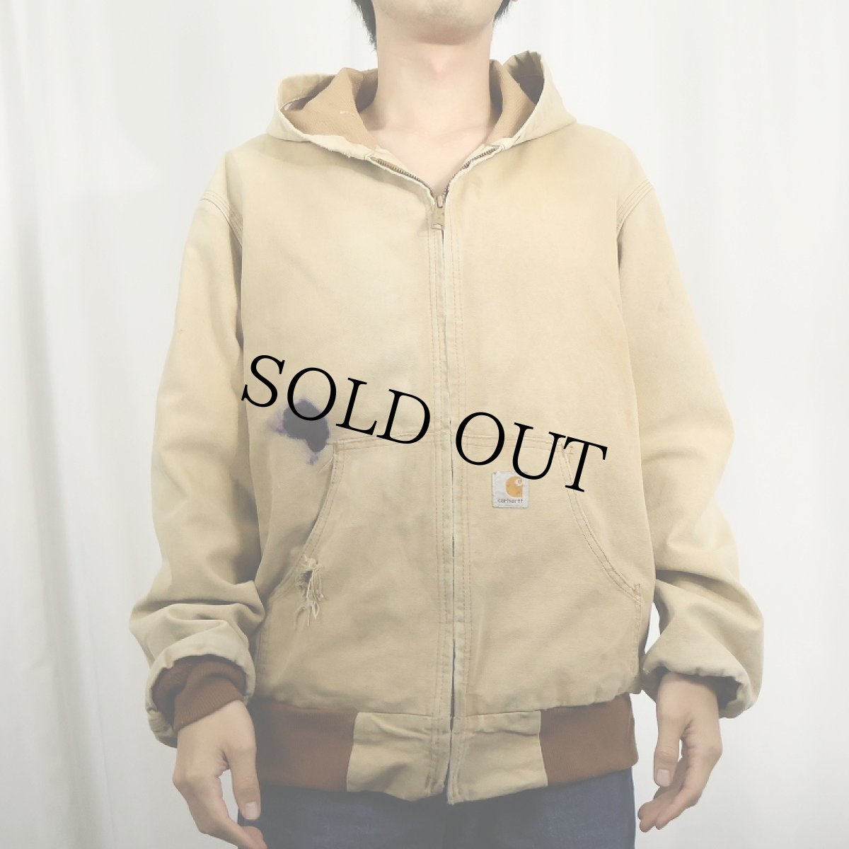 画像2: Carhartt USA製 ダックアクティブパーカー M (2)