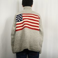 画像3: IMBACOCHA ECUADOR製  星条旗柄 ハイネックウールニットセーター (3)