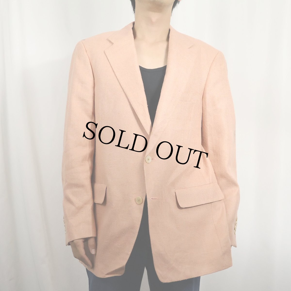 画像2: 【SALE】 80's Bachrach USA製 HBT シルクテーラードジャケット (2)
