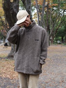 画像3: Ocean Pacific ロゴ刺繍 ハーフジップ ボアジャケット M (3)