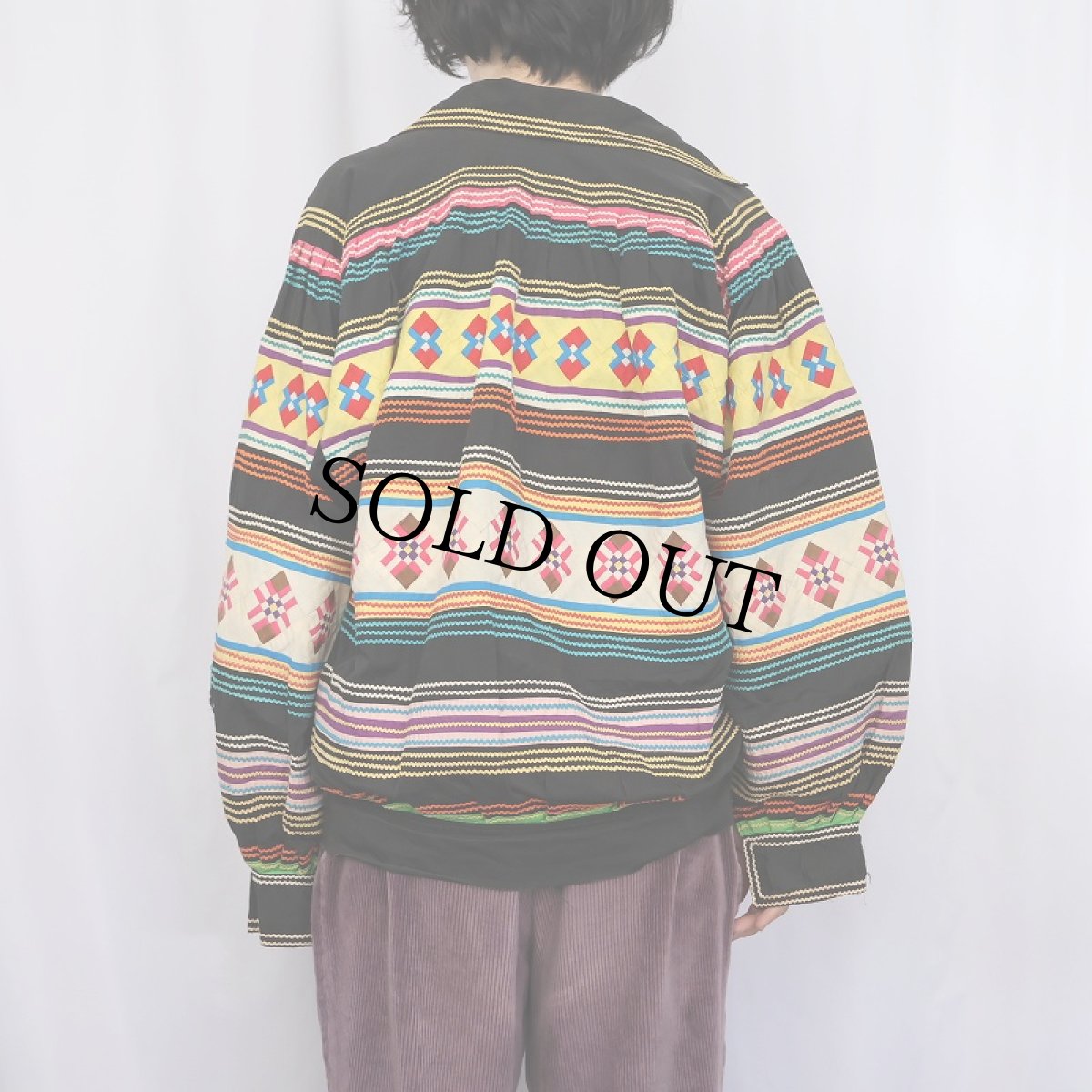 画像4: 60〜70's SEMINOLE パッチワークジャケット BLACK (4)