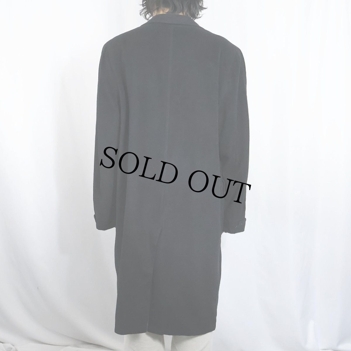 画像3: 〜70's カシミヤ チェスターコート BLACK  (3)