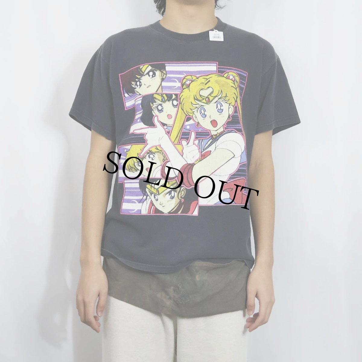 画像3: 美少女戦士セーラームーン キャラクタープリントTシャツ BLACK M (3)