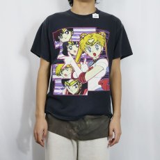 画像3: 美少女戦士セーラームーン キャラクタープリントTシャツ BLACK M (3)