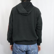 画像4: 2000's Skinny Puppy "The Greater Wrong of the Right" インダストリアルバンド スウェットジップパーカー  BLACK L (4)