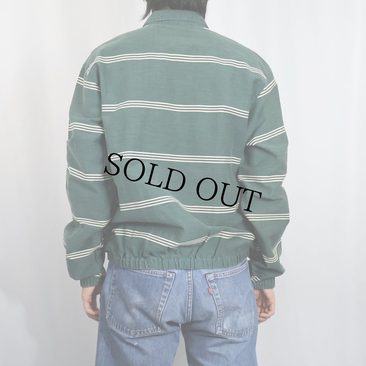画像3: 90's POLO Ralph Lauren USA製 ボーダー柄 コットンスイングトップ M (3)