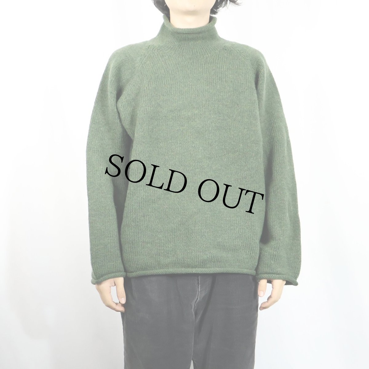 画像2: 90's J.CREW ロールネック ウールニットセーター M (2)
